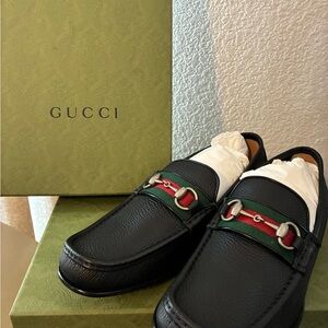 Men’s Gucci Black Leather Moccasin Loafers